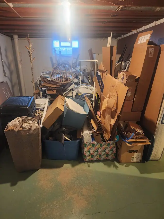 Roll-off dumpster container at job site for Concrete Dumpster Rental in Carlisle